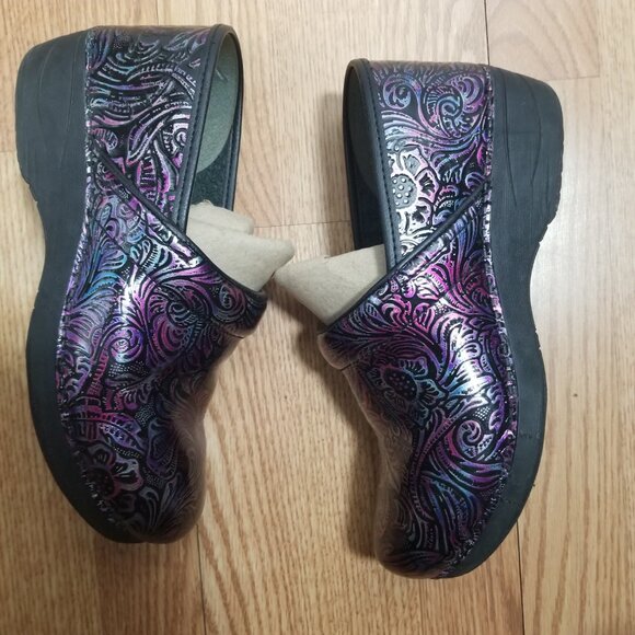Dansko Women's XP 2.0 Purple Floral Embossed Clogs EU 41 US 10.5-11 - Picture 11 of 12